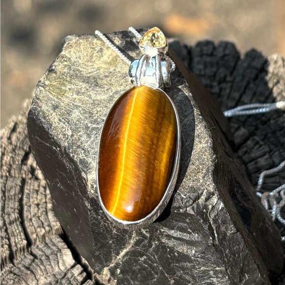 Tiger Eye & Citrine Necklace - Picture 12 of 16